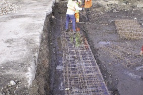 Barking steel fabrication depot loading platform